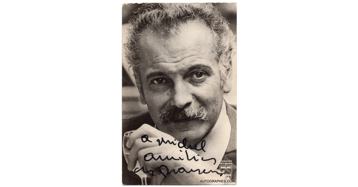 Photo dédicacée originale signée Louis Jourdan Cinéma français